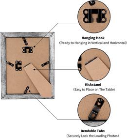 img 1 attached to 🖼️ Rempry 6 Pack 5x7 Picture Frames: Distressed Silver Wall/Tabletop Display, Versatile 7x5 Family Photo Frames