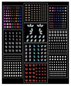 img 4 attached to 🌈 OASMU Halloween Rainbow Face Gems: 10 Sheets Rhinestone Stickers for Festival Accessory, Women's Eye Body Face Decoration & Nail Art