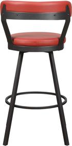 img 1 attached to 🪑 Lexicon Hoisington Swivel Pub Height Chairs (Set of 2), 30.5" Seat Height, Red