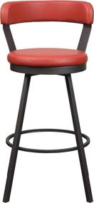 img 3 attached to 🪑 Lexicon Hoisington Swivel Pub Height Chairs (Set of 2), 30.5" Seat Height, Red