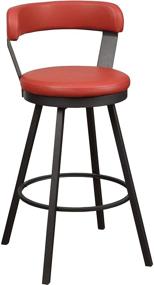 img 2 attached to 🪑 Lexicon Hoisington Swivel Pub Height Chairs (Set of 2), 30.5" Seat Height, Red