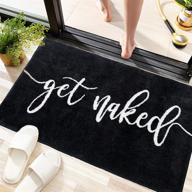 🛀 black bath mats - plush non-slip bathtub rugs, water absorbent funny bathroom decor for bathtubs logo