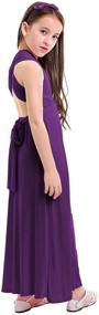 img 1 attached to Sleeveless Bridesmaid Dresses for Girls - Convertible Transformer Liturgical Clothing