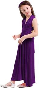 img 2 attached to Sleeveless Bridesmaid Dresses for Girls - Convertible Transformer Liturgical Clothing