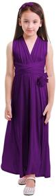 img 3 attached to Sleeveless Bridesmaid Dresses for Girls - Convertible Transformer Liturgical Clothing