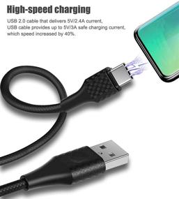 img 2 attached to 🔌 6FT Быстрая Зарядка USB Type C Кабель, Набор из 5 шт. USB-A to USB-C Быстрый Зарядной Кабель для Samsung Galaxy S20 S10 S10E S9 S8 Plus Note 10 9 8, Z Flip, LG V50 V40 V30 V20 - Длинный и Эффективный Зарядный Кабель