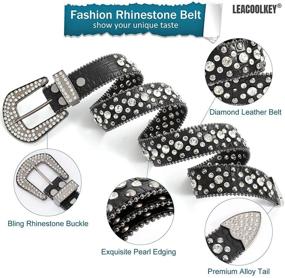 img 3 attached to 💎 Stylish Rhinestone-Embellished Western Cowgirl Belt Accessories for Women