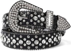 img 4 attached to 💎 Stylish Rhinestone-Embellished Western Cowgirl Belt Accessories for Women