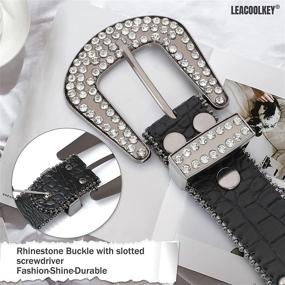 img 1 attached to 💎 Stylish Rhinestone-Embellished Western Cowgirl Belt Accessories for Women