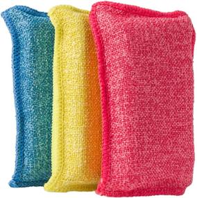 img 2 attached to 3 Pack Ultra Microfiber Miracle Scrubbing Sponge - Blue, Red, Yellow (1)