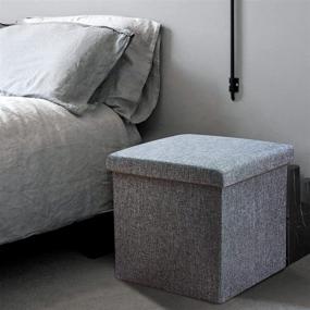 img 1 attached to AmasSmile Ottoman Storage Footstool Folding Furniture in Accent Furniture