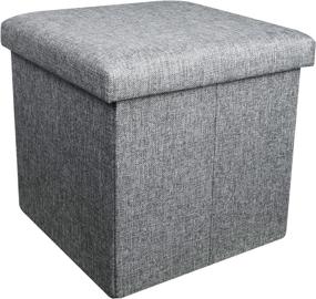 img 4 attached to AmasSmile Ottoman Storage Footstool Folding Furniture in Accent Furniture