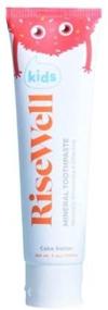 img 1 attached to 🦷 RiseWell Natural Hydroxyapatite Toothpaste Without Fluoride – 4oz (Cake Batter - Kids, Single) | Made in USA