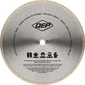 img 1 attached to QEP 6-1003Q Diamond Blade - 10-Inch, 🔪 Continuous Rim, Wet Cutting, 5/8-Inch Arbor, 6115 RPM