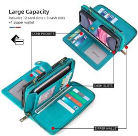 img 3 attached to 📱 Misscase iPhone 11 Wallet Case with Card Holder - Multi-Functional 2 in 1 Magnetic Detachable Wallet - Blue PU Leather Flip Cover with Lanyard - 13 Card Slots