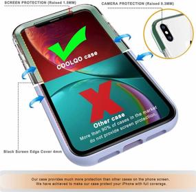 img 1 attached to Чехол COOLQO для iPhone Xs Max 6.5 дюйма - зеленый (2-пакета защитных стекол из закаленного стекла) | Полное покрытие корпуса, ударопрочный силиконовый защитный чехол для телефона