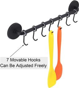 img 1 attached to LEVOSHUA 7-Hook Magnetic Utensil Holder Rack for Refrigerator, Metal Cabinet, Stove, Grill, BBQ - Convenient Tool Hanger Organizer for Easy Storage