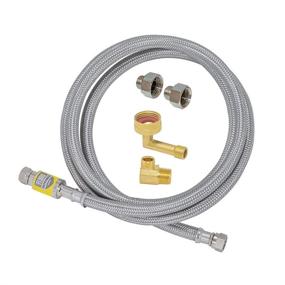 img 4 attached to 🔧 Eastman Flood Defender Stainless Steel Universal Dishwasher Installation Kit - 3/8 Compression x 72 inch - Silver (Model: 98556)