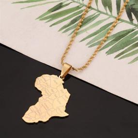 img 2 attached to 🌍 African Map Flag Pendant Chain: Maps Jewelry Featuring Country Flags in Africa