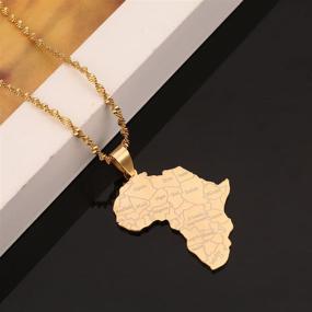img 1 attached to 🌍 African Map Flag Pendant Chain: Maps Jewelry Featuring Country Flags in Africa
