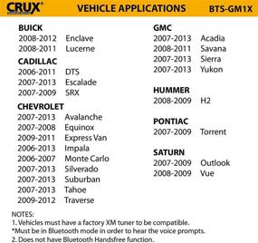 img 1 attached to 🎶 Enhanced Bluetooth Music Streaming Adapter for GM Vehicles with Factory XM Tuner (2006-2013) - Crux BTS-GM1X