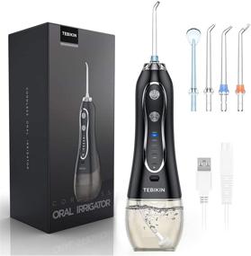 img 4 attached to 🚰 Portable Cordless Water Flosser with Gravity Ball for Effective Oral Cleaning - 5 Tips, 5 Levels, IPX7 Waterproof, 300ML Capacity - Perfect for Dental Care at Home or Travel