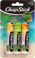 🍍 chapstick tropical paradise collection: mango, lime, and coconut lip balm tubes variety pack - lip care, 0.15 oz (pack of 3) logo