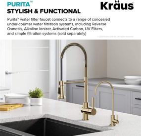 img 2 attached to 🚰 Kraus FF-100SFACB Purita Kitchen Water Filter Faucet: Lead-Free & Spot-Free Antique Champagne Bronze Finish