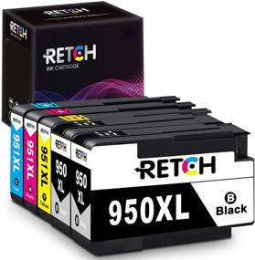 img 4 attached to 🖨️ RETCH Compatible Ink Cartridges Combo Pack for HP 950XL 951XL - OfficeJet Pro Printer Tray 8600 8610 8620 8100 8630 8660 8640 8615 8625 276DW 251DW 271DW Inkjet