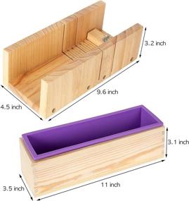 img 3 attached to 🧼 Molimoly Soap Molds with Wooden Box - Premium Silicone Kit for Easy and Creative Soap Making - Rectangular Soap Making Kit with Straight and Wavy Cutters - Durable, Practical, and Versatile Soap Molds