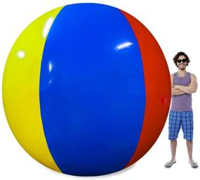 img 4 attached to 🏖️ The Beach Behemoth: 12-Foot Giant Inflatable Ball for Epic Water Games and Big Family Fun