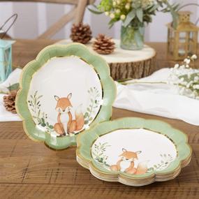 img 3 attached to 🍃 Kate Aspen Woodland Baby Shower: 7 Inch Decorative Premium Paper Plates – Set of 16