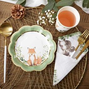 img 2 attached to 🍃 Kate Aspen Woodland Baby Shower: 7 Inch Decorative Premium Paper Plates – Set of 16
