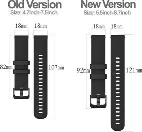 img 1 attached to 📱 6-Pack Silicone Bands for Letsfit ID205L ID205S Smart Watch - Replacement Straps for Women & Men
