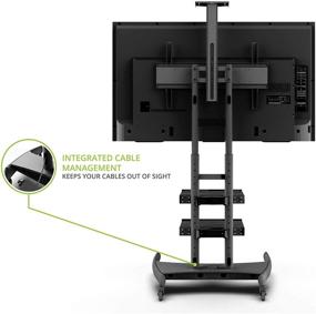 img 1 attached to 📺 MTM82PL2: Height Adjustable Mobile TV Stand with Dual Shelves for 50"-82" TVs