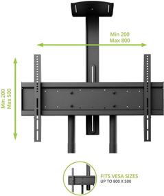 img 3 attached to 📺 MTM82PL2: Height Adjustable Mobile TV Stand with Dual Shelves for 50"-82" TVs