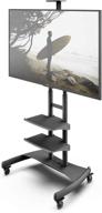 📺 mtm82pl2: height adjustable mobile tv stand with dual shelves for 50"-82" tvs logo