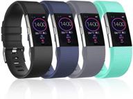 🔴 youkex silicone bands for fitbit charge 2 - classic & special edition replacement bands for women & men logo