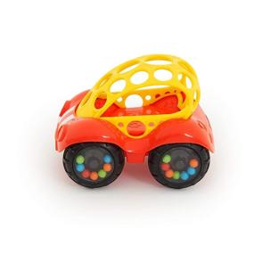 img 3 attached to Познайте захватывающий Bright Starts Rattle & Roll Buggie: игрушка-транспортное средство для детей от 3 месяцев в ярком красном цвете!