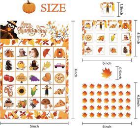 img 2 attached to Unves Thanksgiving Games: 24 Players Bingo Game for Kids - Autumn Fall Crafts & Activities for Family, School & Christmas Parties