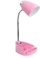 📚 pink limelights ld1002-pnk gooseneck organizer ipad stand and book holder desk lamp логотип