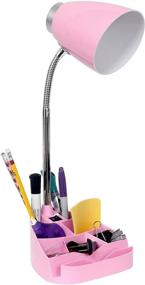 img 2 attached to 📚 Pink Limelights LD1002-PNK Gooseneck Organizer iPad Stand and Book Holder Desk Lamp