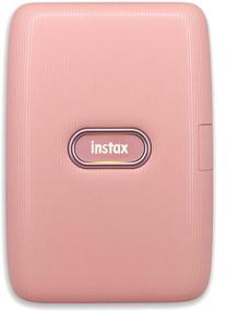 img 2 attached to Fujifilm Instax Mini Link Smartphone Printer Fujifilm Instax Mini Instant Film (20 Sheets) Bundle With Sturdy Tiger Stickers Deals Number One Cleaning Cloth (Dusky Pink)