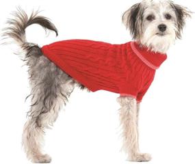 img 2 attached to 🐶 Fashion Pet Classic Cable Sweater: Stylish Turtleneck Design, Leash Hole, 100% Acrylic, Warm and Comfortable by Ethical Pet