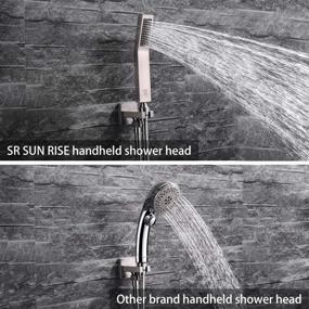 img 1 attached to 🚿 SR SUN RISE 12 Inches Bathroom Luxury Rain Mixer Shower Head Combo Set - Wall Mounted Rainfall Shower System with Brushed Nickel Finish Faucet (Includes Rough-in Valve Body and Trim)