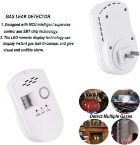 img 1 attached to 🔥 High Sensitivity Natural Gas Detector: Plug-in Digital Leak Alarm for Home/Kitchen Monitoring (1)