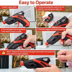 img 2 attached to 🔌 Cordless Hot Glue Gun Kit - Rechargeable with 30 Pcs Glue Sticks - Quick Repairs - High Temp - Automatic Power-Off - Fast Preheating - Arts, Crafts, DIY, Xmas