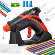 🔌 cordless hot glue gun kit - rechargeable with 30 pcs glue sticks - quick repairs - high temp - automatic power-off - fast preheating - arts, crafts, diy, xmas logo