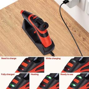 img 1 attached to 🔌 Cordless Hot Glue Gun Kit - Rechargeable with 30 Pcs Glue Sticks - Quick Repairs - High Temp - Automatic Power-Off - Fast Preheating - Arts, Crafts, DIY, Xmas