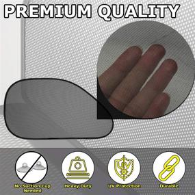 img 1 attached to VaygWay Baby Window Sun Shade: Ultimate Car Side Sun Visor for Kids and Pets - 2 Pack, Sun Glare and UV Rays Protection